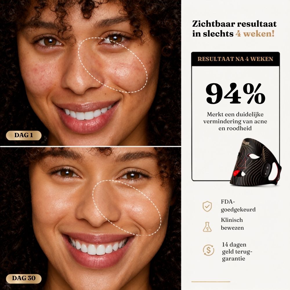 INIA Red Light Therapy Mask - Professionele LED-lichttherapie voor een zichtbaar gladdere, stevigere en stralende huid.