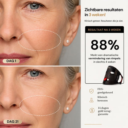 INIA Red Light Therapy Mask - Professionele LED-lichttherapie voor een zichtbaar gladdere, stevigere en stralende huid.